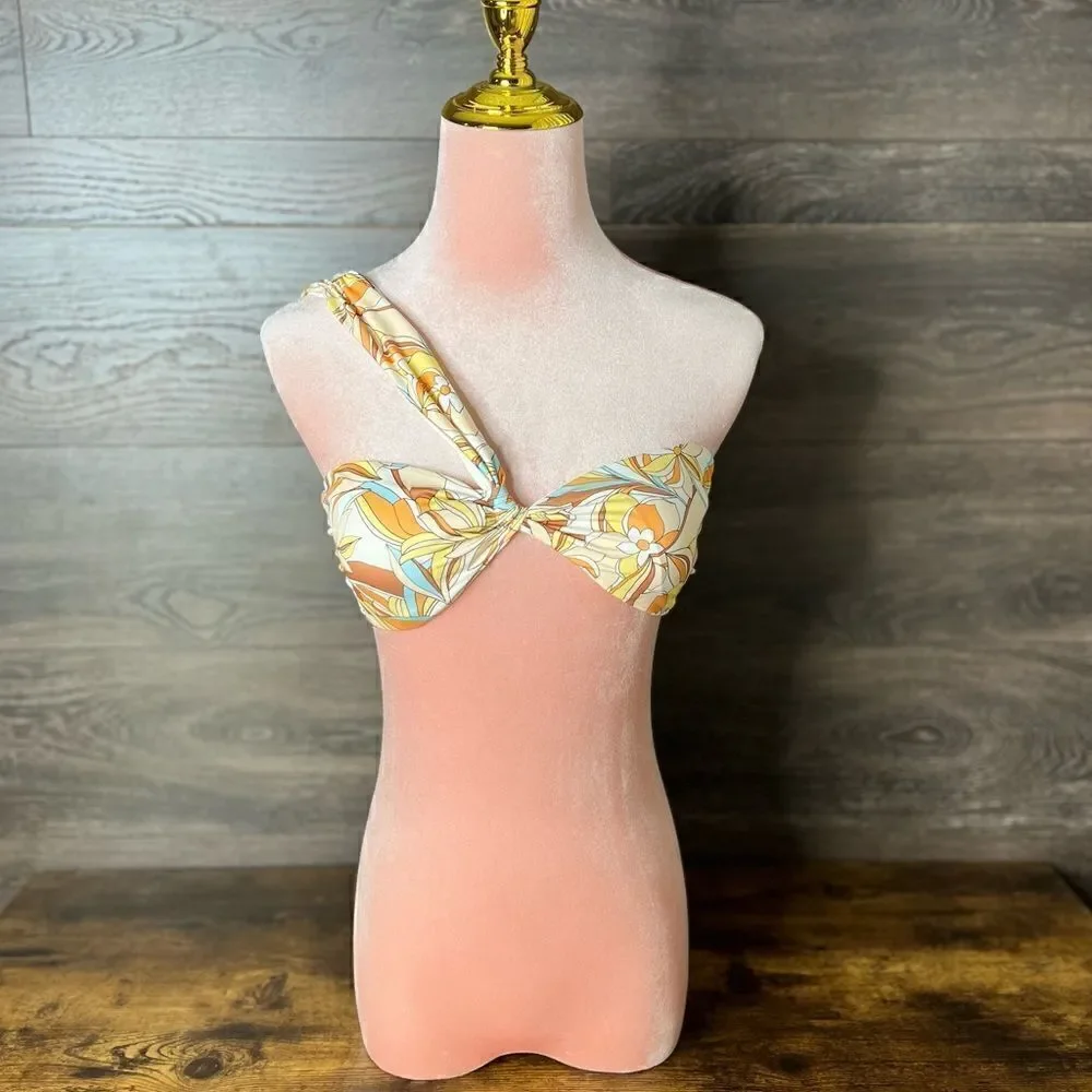 l*space Mick Top in Soulshine Floral (Cream/Orange/Yellow/Blue), Size Small. New